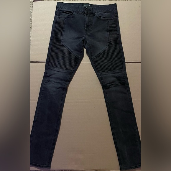 Pacsun Black Biker Denim Skinny Jeans - Picture 1 of 5